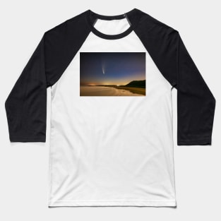 Comet NEOWISE, Rhossili Bay, Gower Baseball T-Shirt